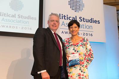Katie Ghose receives award from Wales First Minister Carwyn Jones